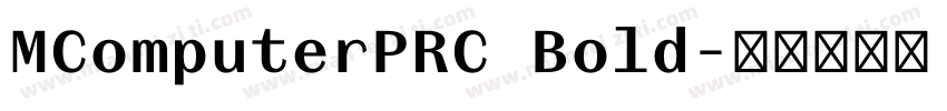 MComputerPRC Bold字体转换